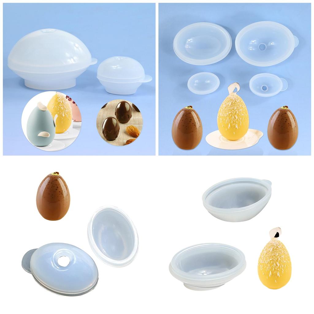 3D Egg Shape Silicone Molds Fondant Fondant Cake Molds Making Pastry Chocolate Molds Baking Decorating Tool Nonstick