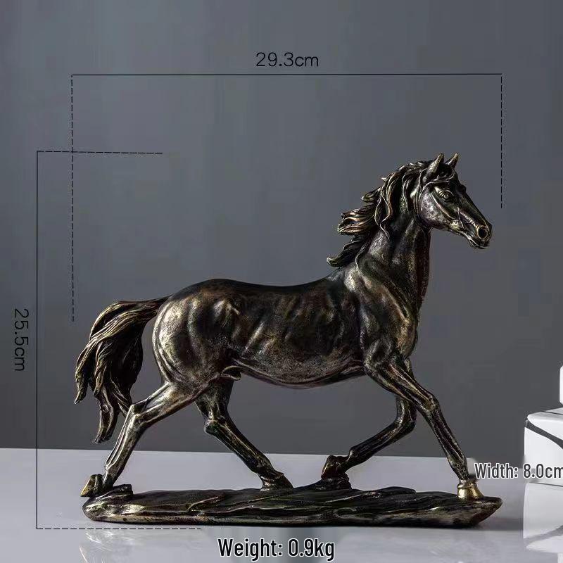 Dragon Horse Spirit Feng Shui Ornament for Wealth - Ideal for Entrance, Study, Living Room, or Office