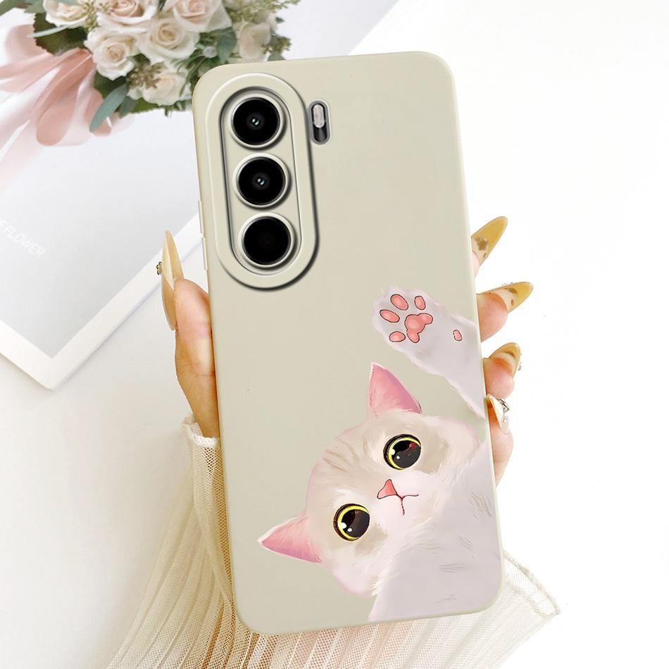 For Itel Power 70 / Itel P70 Cute Cat Flower Cartoon Phone Case For Itel P70 Power70 P673L Shockproof Soft Silicone Bumpers