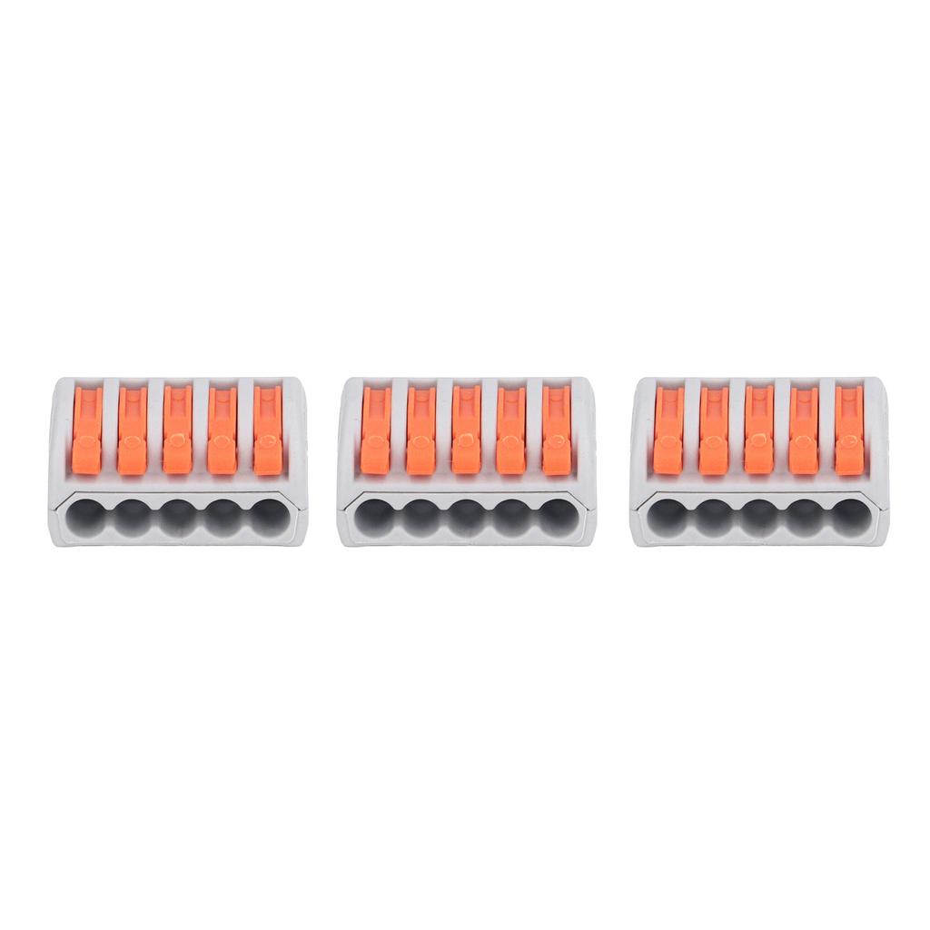 40Pcs Lever Nut Connector 5 Way Conductor Compact Wire Fast Connection Terminal Block PCT‑215