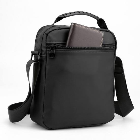 Men Single Shoulder Bag Waterproof Large Capacity Zipper Pockets Portable Handle Adjustable Straps Male Women Casual Crossbody Messenger Bag