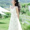 2026 Summer Fairy Floral Lace-up Bowknot A-line Camisole Dress