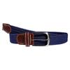 Belt - Woven Textile - Polyester & Faux Leather - Pin Buckle - Brown 110 Cm