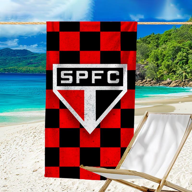 Pau-lo Fc Emblem Printed Beach Towel, Super Soft Microfiber, Perfect Gift Birthday, for Pool, Beach, Travel, for Family and Friends