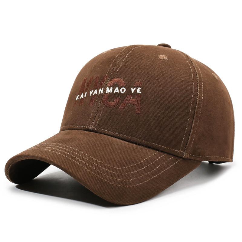 Cotton Baseball Cap With Embroidered Letters For Casual Sun Protection And Sunshade