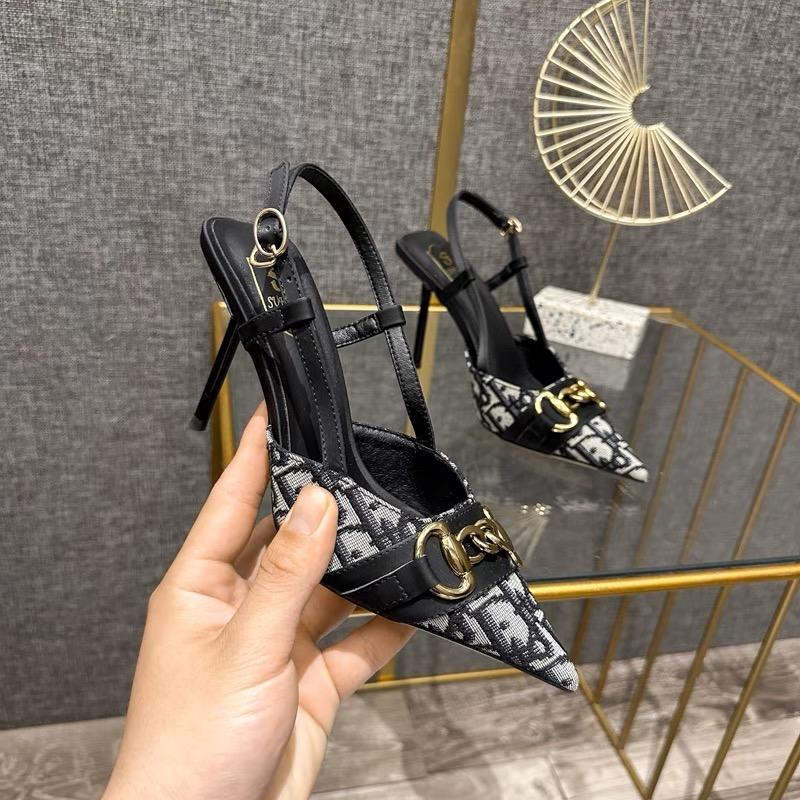 New High Heel Sandals Women's Comfortable Rubber Outsole Versatile Strapless Single Shoe Easy To Wear Carry Pumps Luxury Shoes