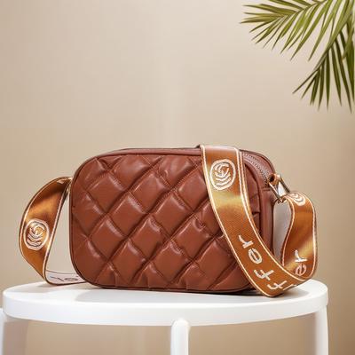 Autumn and Winter Girls' Bags: High-end Women's Bags with Quilted and Embroidered Patterns, Trendy Small Square Bags