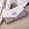 Women's Korean Floral Contrast Color Envelope Buckle Wallet