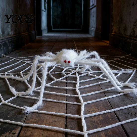Spinnen-Plüschtier für Halloween-Dekoration, Große Dekoration, Weicher haariger gruseliger Prop, Pelzige umweltfreundliche Spinnen für Außen- und Innenbereich, Garten, Zuhause, Spukhaus