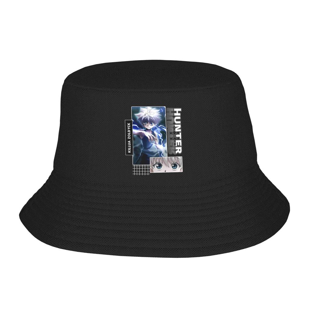 Hot Headwear Anime Hunter X Hunter Accessories Bucket Hats Street Women Hot Sun Hats Killua Zoldyck HxH Bob Packable Fishing Hat