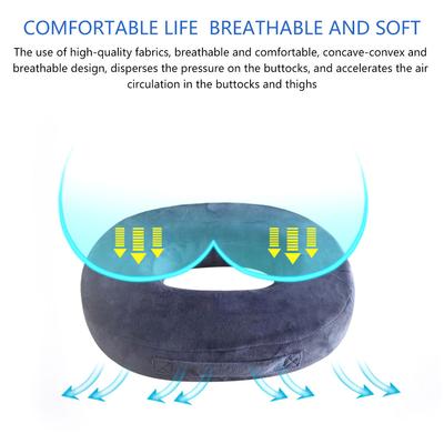 Memory Foam Seat Cushion High-rebound Donut Pillow Hemorrhoids Relief Cushion for Office Home Hollow-out Comfort Soft Chair Pad
