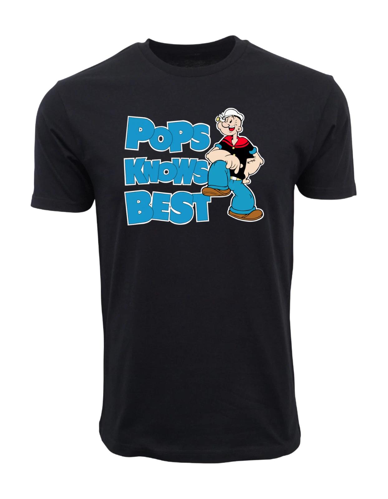 Unisex Adult Casual Graphic POPS KNOWS BEST POPEYES GRAPHIC T SHIRT... S