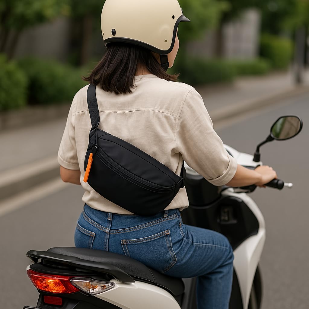 XIAXIN Bolsa de Cintura Corpo Quadril para Homens e Pochete, Unissex, Bolsa, Bolsa, Mulheres, ZA-424B (Preto)