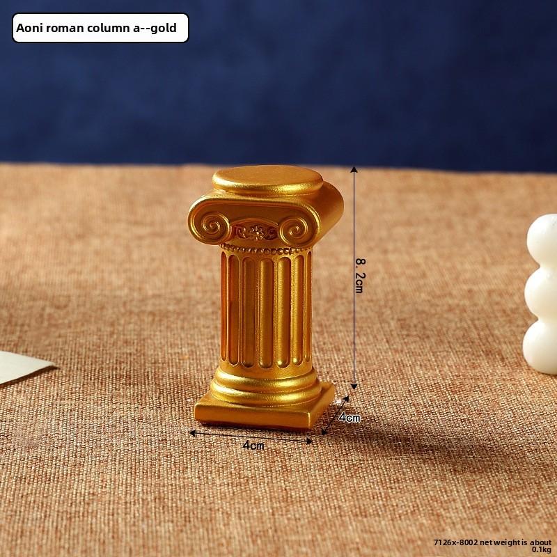 

Elegant Resin Roman Column Sculpture For Desktop Display And Gift Decoration Style E