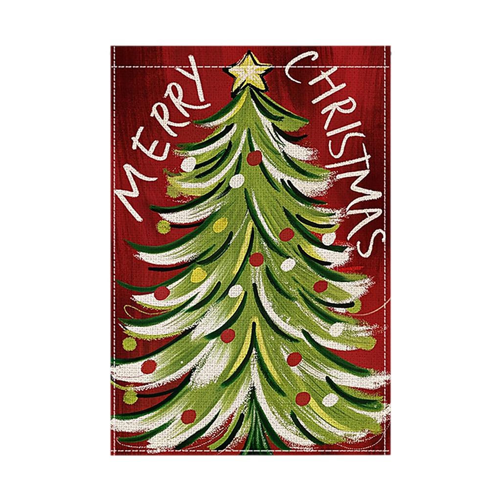Christmas Day Garden Flag Polyester Double Layer Printed Outdoor Flag Courtyard Decoration Flag