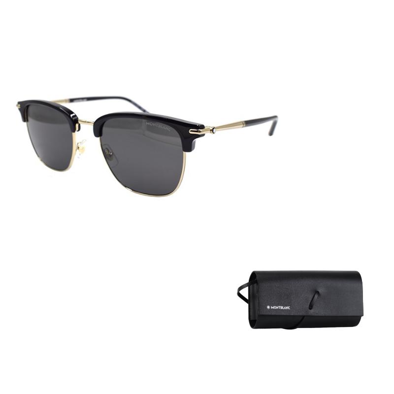 Montblanc Classique Serie Vintage Browline Stil Holiday Travel Edition Schmetterling Sonnenbrille Herren Sonnenbrille MB0242S-005 Basic Packaging-Eyeglass Case,55 gray