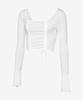 Grande Line String Shirred Long Sleeve