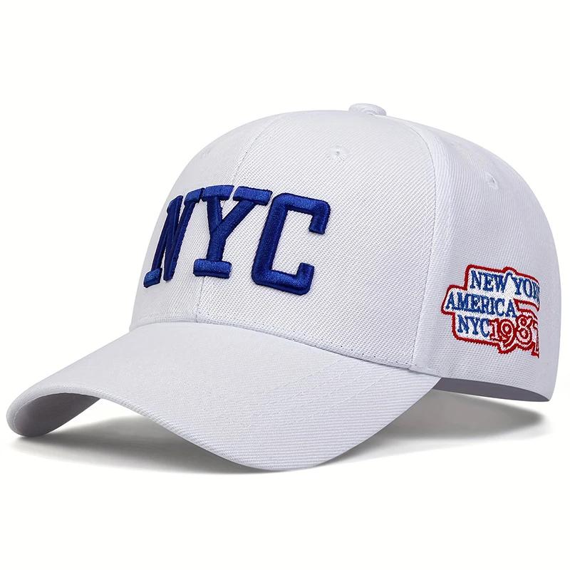 Unisex NYC Letter Embroidery Baseball Caps Spring Autumn Outdoor Sunscreen Hat Adjustable Casual Trucker Hats
