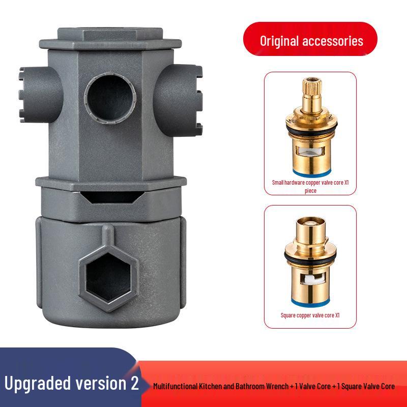 Multi-Function Wrench for Kitchen and Bathroom Faucet and Valve Maintenance