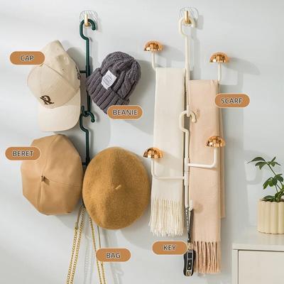 1pc Multifunctional Hat Rack With Hook Creative Hanging Hat Rack Hat Finishing Storage Rack For Hook Scarf Bag