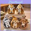 Adorable Family Nest Plush Toy Soft Cartoon Animal Tiger Giraffe Stuffed Doll Collection