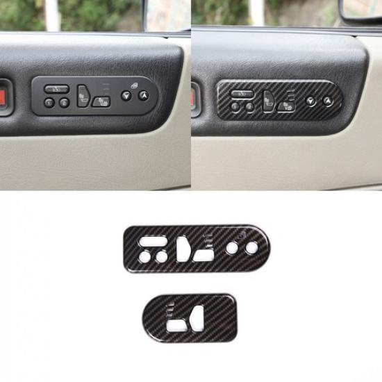 ABS Carbon fiber Seat Memory Switch Trim Cover Decor Frame For Hummer H2 03-07