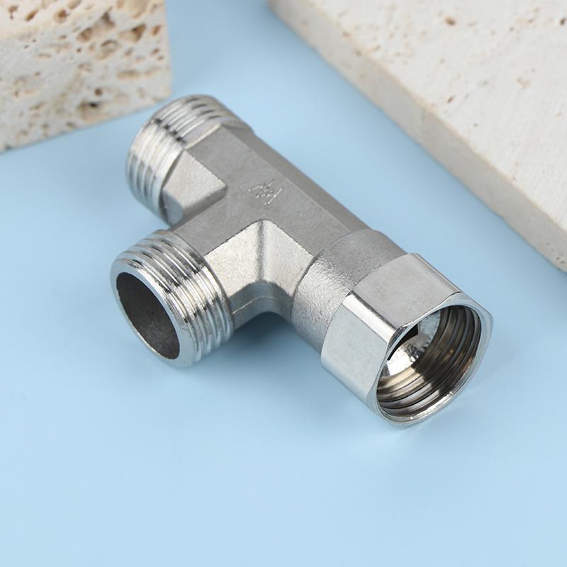 G1/2" T-Valve Toilet Dispenser Diverter Valve Three-Way Water Pipe Splitter Diverter Valve Bath Bidet Sprayer Shower Fitting