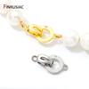 18K Gold Plated Brass Inlaid Zircon Pearl End Clasps,Fastener Connector Clasps,Locks For Jewelry,DIY Bracelet Necklace Supplies