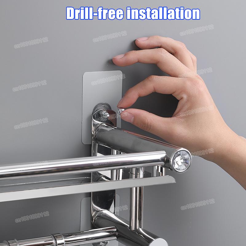 10PCS Punch-Free Wall Hooks Self Adhesive Screw Stickers Hooks for Hanging Photo Frame Wall Clock Bathroom Kitchen Utensils Hook