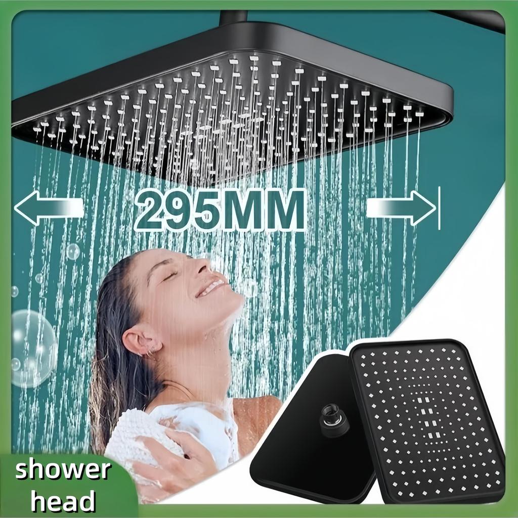 Rain Shower Head High-Pressure Stainless Steel Rainfall Showerhead Large Waterfall Bathroom Square Showerhead