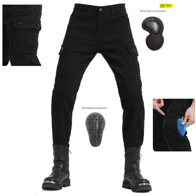 Factory Direct Sales, Motorcycle Jeans for Men, Tied Feet and Anti-drop Pants, Multi-bag for Locomotive Riding, Overalls CE Protective Gear