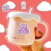 Cute Bear & Rabbit Sticker Set: Purple Series - Waterproof, Traceless, Perfect for Diaries, Phone Cases & Water Cups