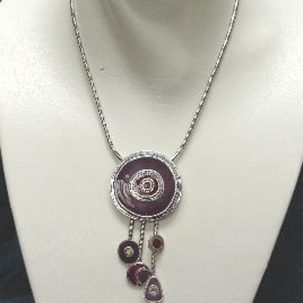 Les Trésors De Lily [C5329] - Collier Créateur 'Byzance' Violet