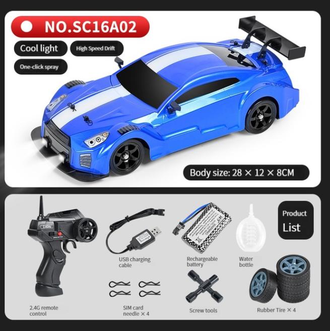 YQA4 AE86 1: 16 Racing Drift CAR with Remote Control Toys RC Car Drift High-Speed Race Spray 4WD 2.4G Electric Sports Vehicle Gifts