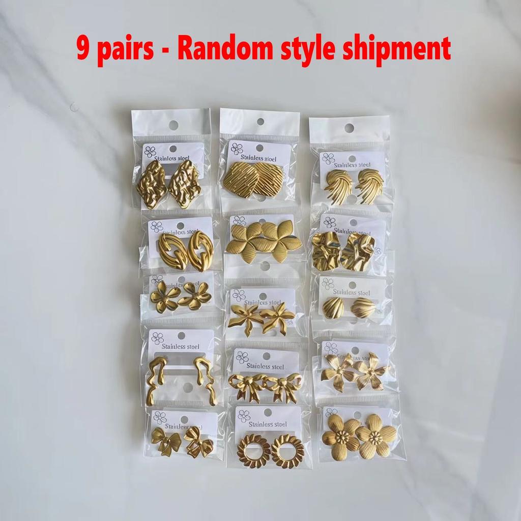 Dainty Thick Stud Earrings for Women Jewelry Irregular Geometric Flower Dangle Stud Earrings For Women Style Random Shipping