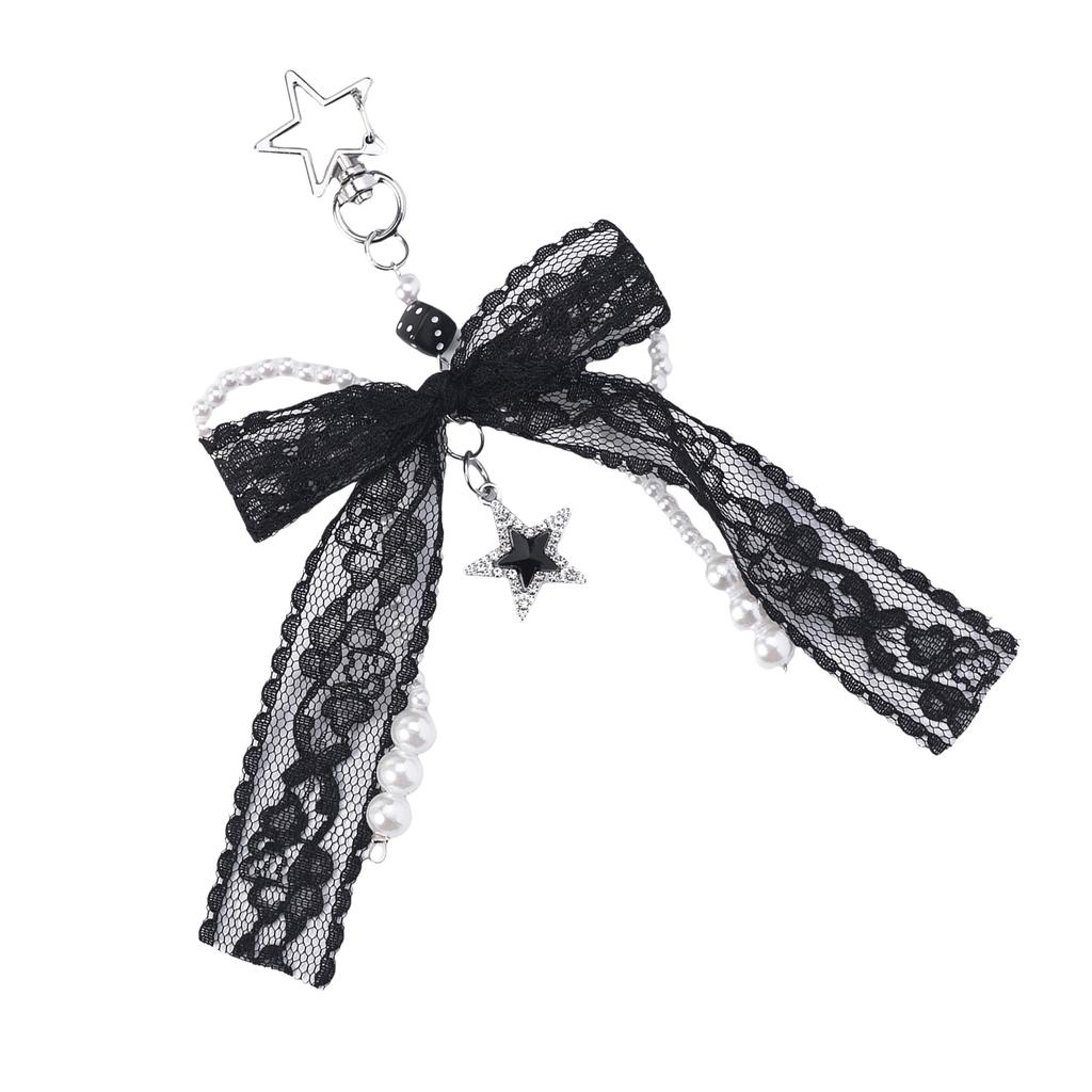 Pearl Bows Bag Charm Pendant Aesthetic Purse Charms Aesthetic keychains Keyring for Women Backpack Purse Handbag Decors