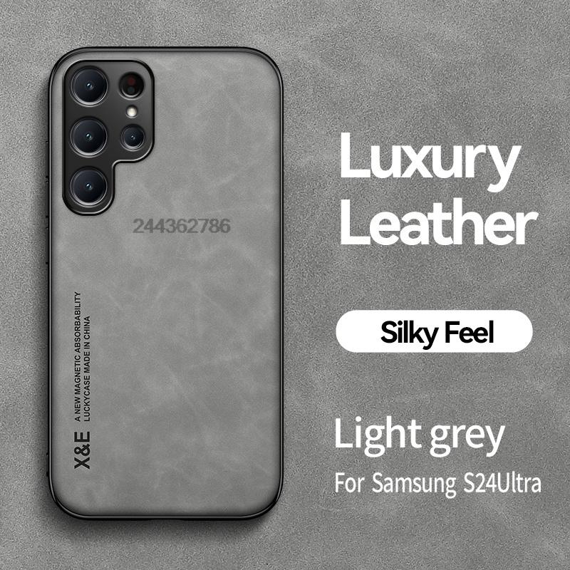 For Samsung Galaxy S25 S 25 Ultra Case Luxury Magnetic Leather Soft Phone Cases for Samsung S25 Plus S25Plus S25+ Back Cover