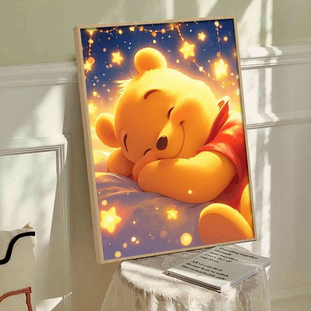 Full Round Diamond Painting Winnie Who Is Sleeping Art Rhinestone Picture Mosaic DIY 5D Cross Stitch Embroidery Home Decoration