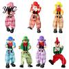 Classic Storytelling Puppet Wooden Clown Marionette Toy, Vintage Pull String with Movable Interactive Limbs, Handcrafted Theatre Toy for Kids