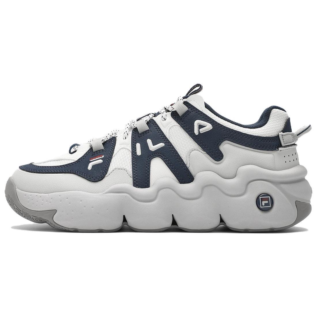 

Fila Panini Модные Повседневные Спортивные Амортизирующие Прочные Низкие Ретро Баскетбольные Кроссовки Мужские кроссовки Синий Белый F12M412111FWM 44