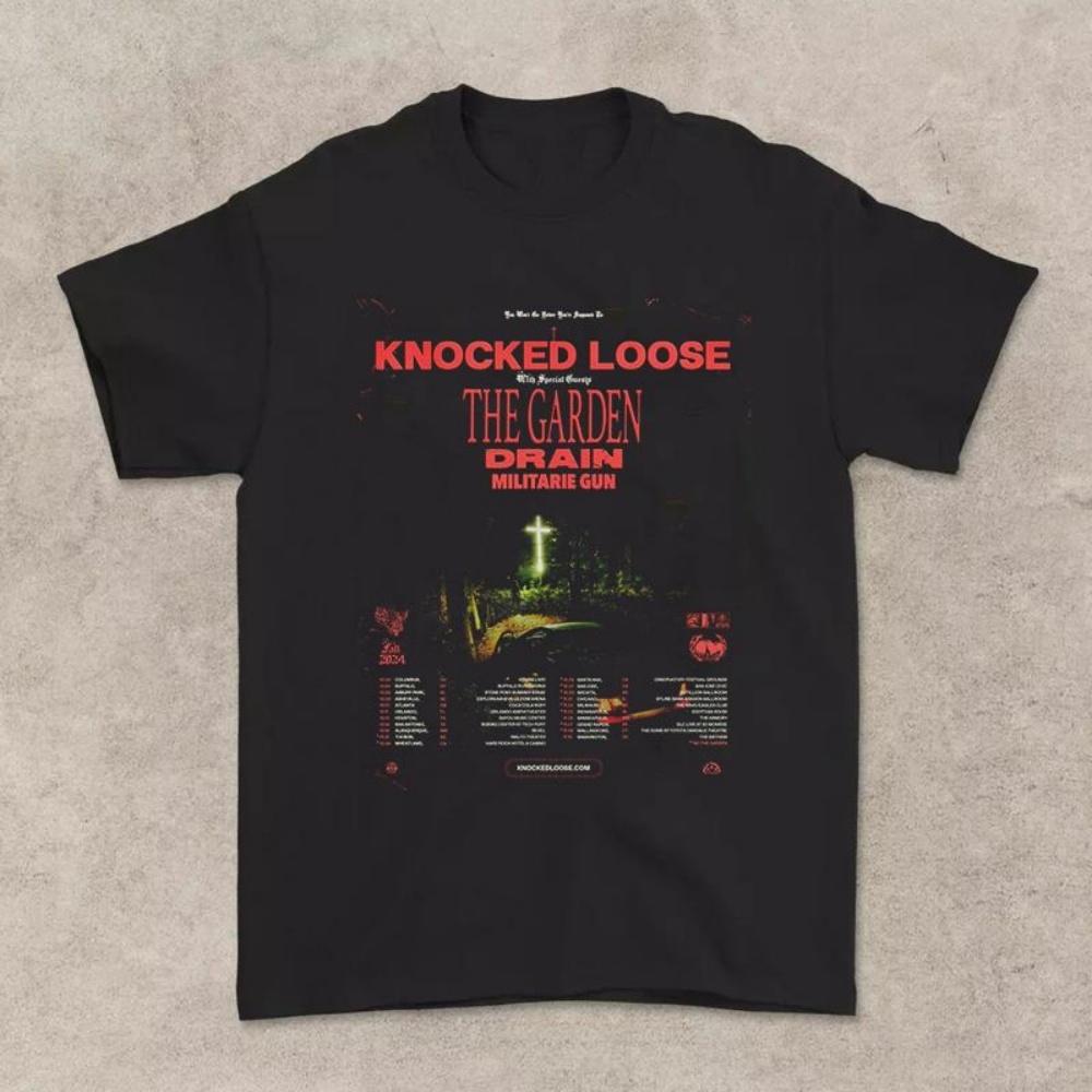Knocked Loose Тур Осень 2024 Футболка для фанатов Полный размер S 5XL S чёрный