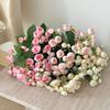 12 Head Artificial Peony Flower Bouquet Realistic Faux Silk Peony Floral Arrangement for Home Wedding Table Decoration
