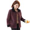 Elderly Women's Plush Lined Winter Jacket