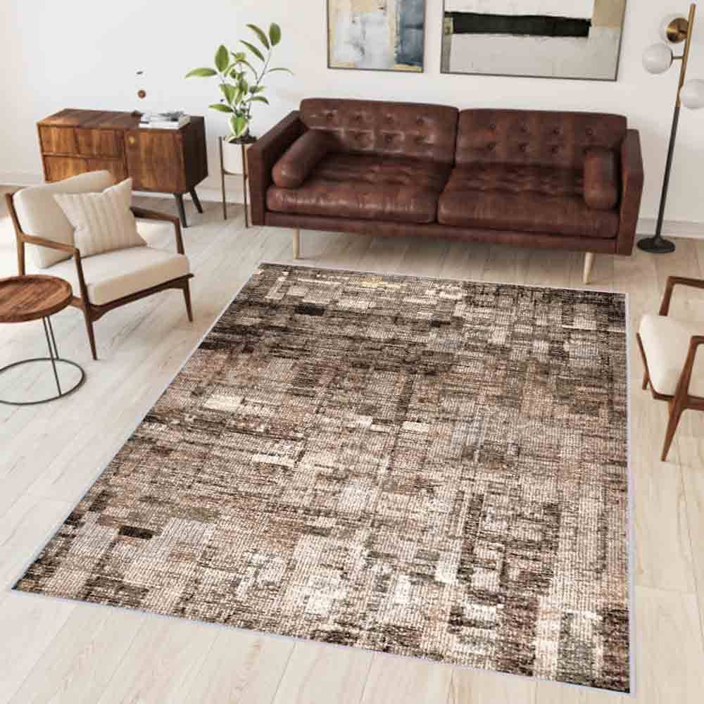 

Домашний моющийся ковер с принтом Eliana LNA0336 50x80 коричневый