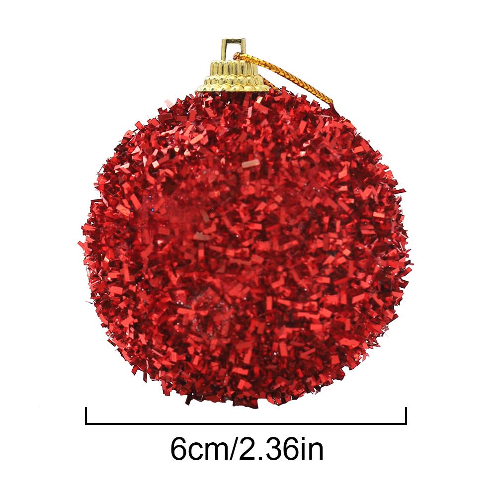 6Pcs 6CM Christmas Balls Christmas Tree Decoration Hanging Pendants Ornaments Party Home Decor 2025 New Year Navidad Gift Decor