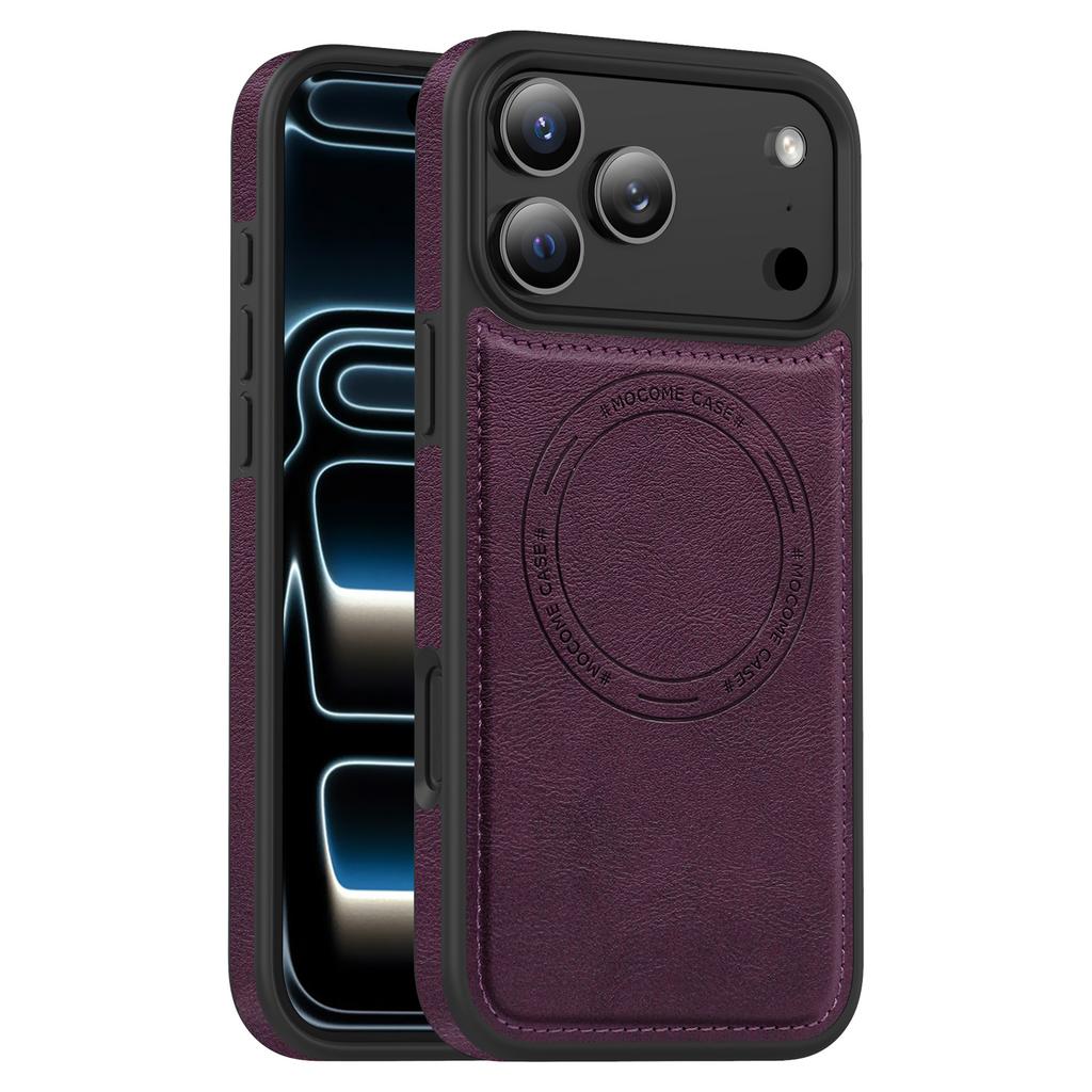 For iPhone 17 Pro Max Case Compatible with MagSafe Leather Back Phone Cover