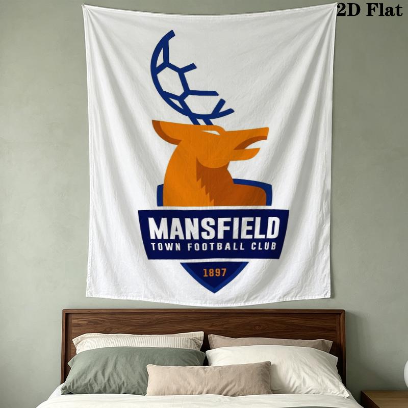 Mansfield Town Fc Wall Tapestry Aesthetic Wall Hanging Printed Fabric Blanket Decorative Tapestries For Bedroom Living Room Home Decor