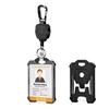 Easy-pull Buckle Badge Holder with Stainless Steel Cord Keychain Badge Reel Heavy-Duty Extendable Keychains ID Holder Break Straps Badge Reel