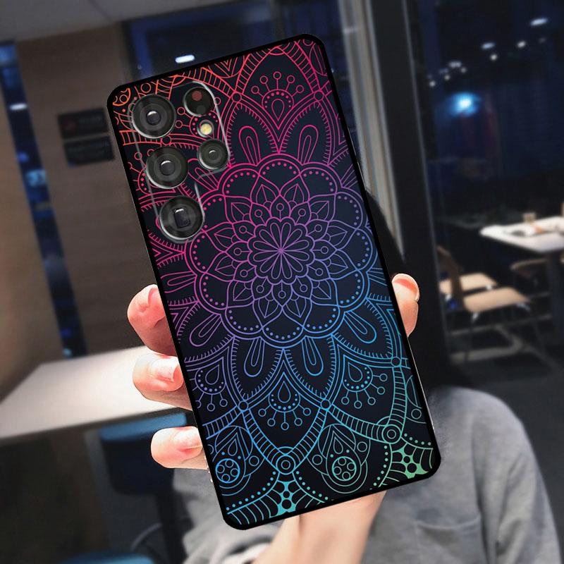 Mandala Cover For Samsung Galaxy S25 S24 S21 S22 S23 Ultra S9 S10 Plus S24 FE S21 FE Phone Case