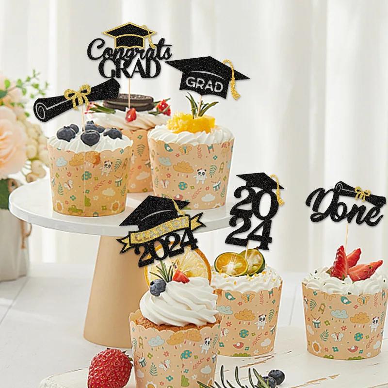 12 STK konfirmasjonsfest kake toppers 2024 Gratulerer konfirmasjonen for studenter konfirmasjonsfest kake dekorasjonsutstyr